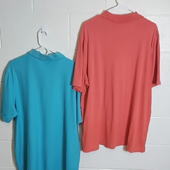 2 Croft & Barrow Polo Shirt Duo - Teal and Coral - Picture 2 of 16